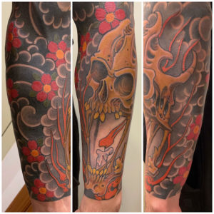 Japanese Style Tattoo by Jason Ante of Hand of Glory Tattoo Shop